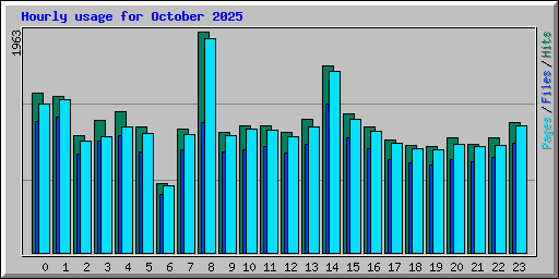 Hourly usage for October 2025