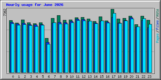 Hourly usage for June 2026
